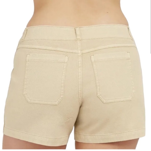 SPANX Stretch Twill Pull-on Shorts 5" in Almond/khaki, SMALL 1244 - Picture 2 of 10